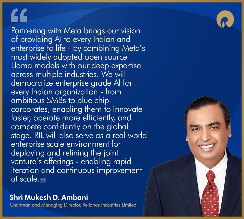 Reliance Meta joint venture