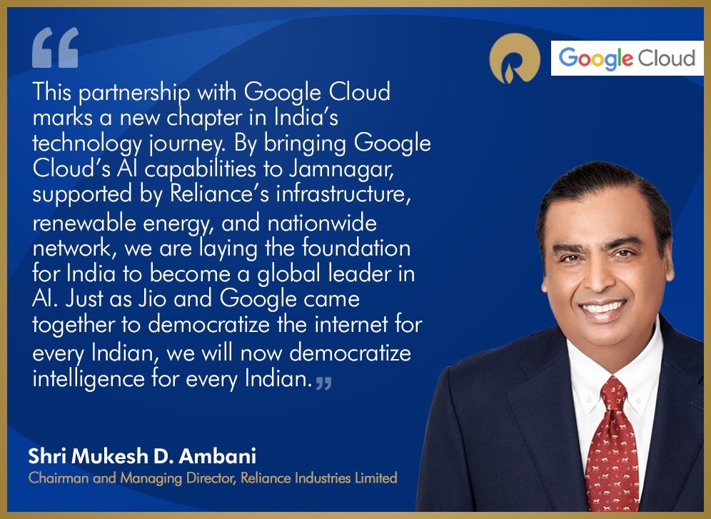 Reliance Google AI India