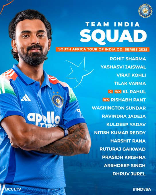 IND vs SA ODI Squad 