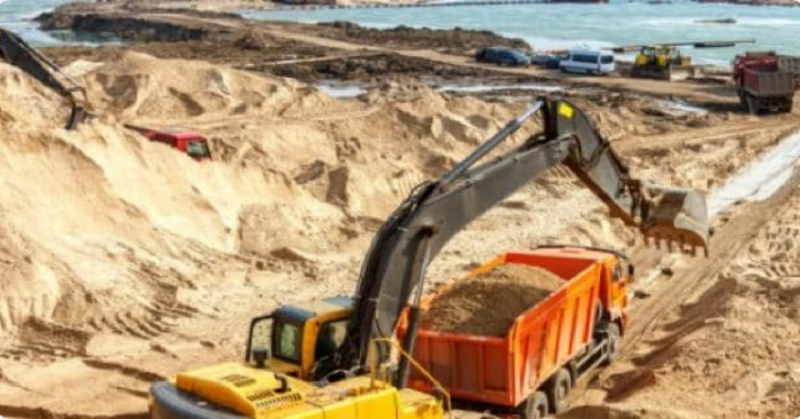 Illegal sand mining 